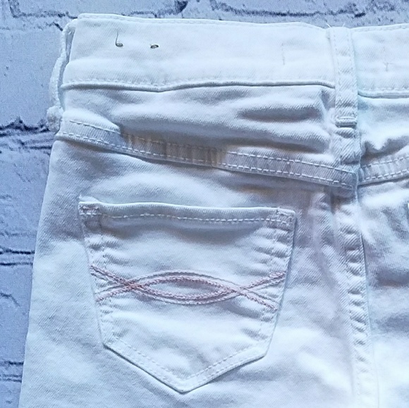 Abercrombie Kids White Pink Shorts Sz Girls 9-10 - Picture 8 of 8
